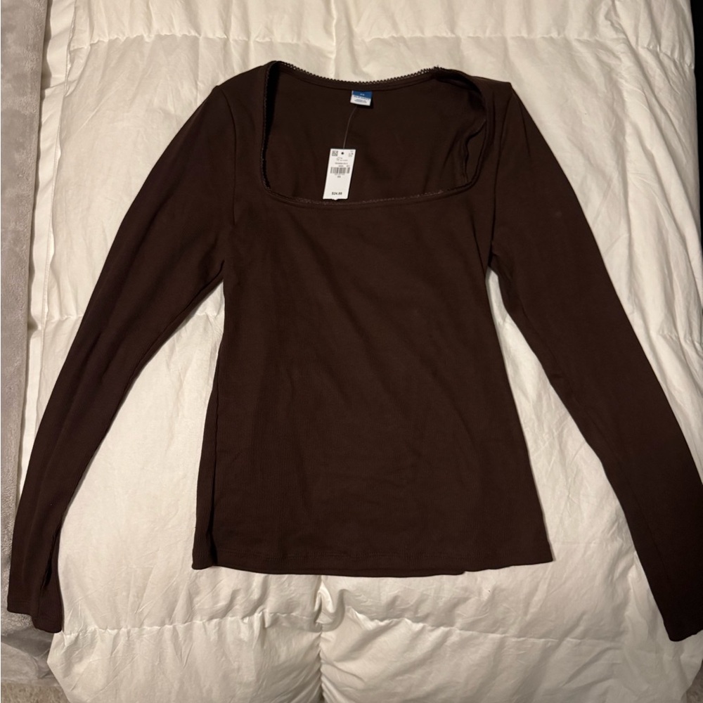 Old Navy Chocolate Long Sleeve Top